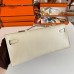 Hermes Kelly Cut Handmade Bag in Craie Epsom Calfskin