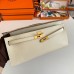 Hermes Kelly Cut Handmade Bag in Craie Epsom Calfskin