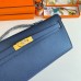 Hermes Kelly Cut Handmade Bag in Deep Blue Epsom Calfskin