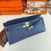 Hermes Kelly Cut Handmade Bag in Deep Blue Epsom Calfskin