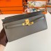 Hermes Kelly Cut Handmade Bag in Etain Epsom Calfskin