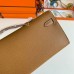 Hermes Kelly Cut Handmade Bag in Gold Epsom Calfskin