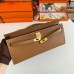 Hermes Kelly Cut Handmade Bag in Gold Epsom Calfskin