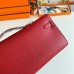 Hermes Kelly Cut Handmade Bag in Red Epsom Calfskin