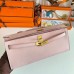 Hermes Kelly Cut Handmade Bag in Rose Sakura Epsom Calfskin