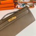 Hermes Kelly Cut Handmade Bag in Taupe Epsom Calfskin