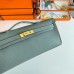 Hermes Kelly Cut Handmade Bag in Vert Amande Epsom Calfskin