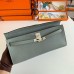 Hermes Kelly Cut Handmade Bag in Vert Amande Epsom Calfskin