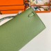 Hermes Kelly Cut Handmade Bag in Vert Criquet Epsom Calfskin