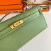 Hermes Kelly Cut Handmade Bag in Vert Criquet Epsom Calfskin