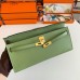 Hermes Kelly Cut Handmade Bag in Vert Criquet Epsom Calfskin