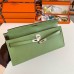 Hermes Kelly Cut Handmade Bag in Vert Criquet Epsom Calfskin