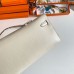 Hermes Kelly Cut Handmade Bag in Craie Swift Leather