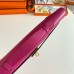 Hermes Kelly Cut Handmade Bag in Rose Purple Swift Leather