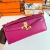 Hermes Kelly Cut Handmade Bag in Rose Purple Swift Leather