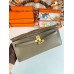 Hermes Kelly Cut Handmade Bag in Taupe Swift Leather
