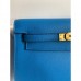 Hermes Kelly Danse II Bag In Blue Hydra Evercolor Calfskin