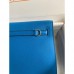 Hermes Kelly Danse II Bag In Blue Hydra Evercolor Calfskin