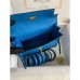Hermes Kelly Danse II Bag In Blue Hydra Evercolor Calfskin
