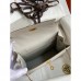 Hermes Kelly Danse II Bag In Pearl Grey Evercolor Calfskin