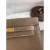 Hermes Kelly Danse II Bag In Taupe Evercolor Calfskin