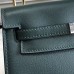 Hermes Kelly Danse Handmade Bag In Dark Green Swift Leather