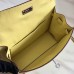 Hermes Kelly Danse Handmade Bag In Jaune Swift Leather