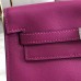 Hermes Kelly Danse Handmade Bag In Rose Purple Swift Leather