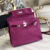 Hermes Kelly Danse Handmade Bag In Rose Purple Swift Leather