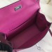 Hermes Kelly Danse Handmade Bag In Rose Purple Swift Leather