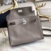 Hermes Kelly Danse Handmade Bag In Grey Swift Leather
