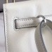 Hermes Kelly Danse Handmade Bag In White Swift Leather
