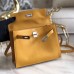 Hermes Kelly Danse Handmade Bag In Yellow Swift Leather