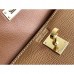 Hermes Kelly En Desordre 20 Handmade Bag In Gold Epsom Calfskin