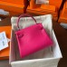 Hermes Kelly Doll Quelle Idole Bag in Rose Mexico Swift Calfskin