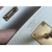 Hermes Kelly Elan Handmade Bag In Craie Chevre Mysore Leather