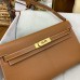 Hermes Kelly Elan Handmade Bag In Gold Chevre Mysore Leather