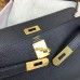 Hermes Kelly Elan Handmade Bag In Black Chevre Mysore Leather
