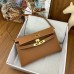 Hermes Kelly Elan Handmade Bag In Gold Epsom Leather