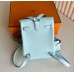 Hermes Kelly Jump Backpack in Blue Brume Swift Calfskin