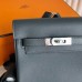 Hermes Kelly Jump Backpack in Gris Misty Swift Calfskin
