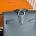 Hermes Kelly Jump Backpack in Gris Misty Swift Calfskin