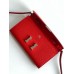Hermes Constance To Go Wallet in Red Epsom Calfskin