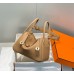 Hermes Lindy 26cm Bag In Chai Clemence Leather
