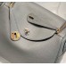Hermes Lindy 26cm Bag In Gris Meyer Clemence Leather