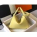 Hermes Lindy 30cm Bag In Jaune Poussin Clemence Leather
