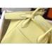 Hermes Lindy 30cm Bag In Jaune Poussin Clemence Leather