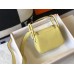 Hermes Lindy Mini Bag In Jaune Poussin Clemence Leather