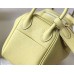Hermes Lindy Mini Bag In Jaune Poussin Clemence Leather