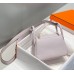 Hermes Lindy Mini Bag In Mauve Pale Clemence Leather